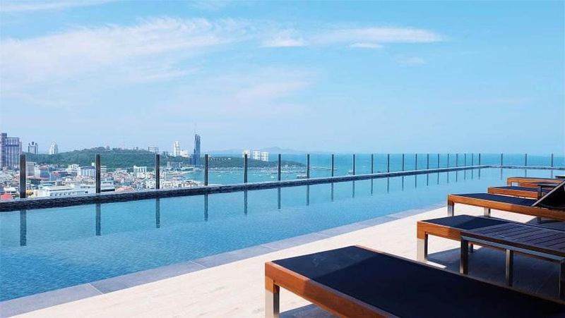 Great Location With Infinity Pool - Central Pattaya Lägenhet Exteriör bild