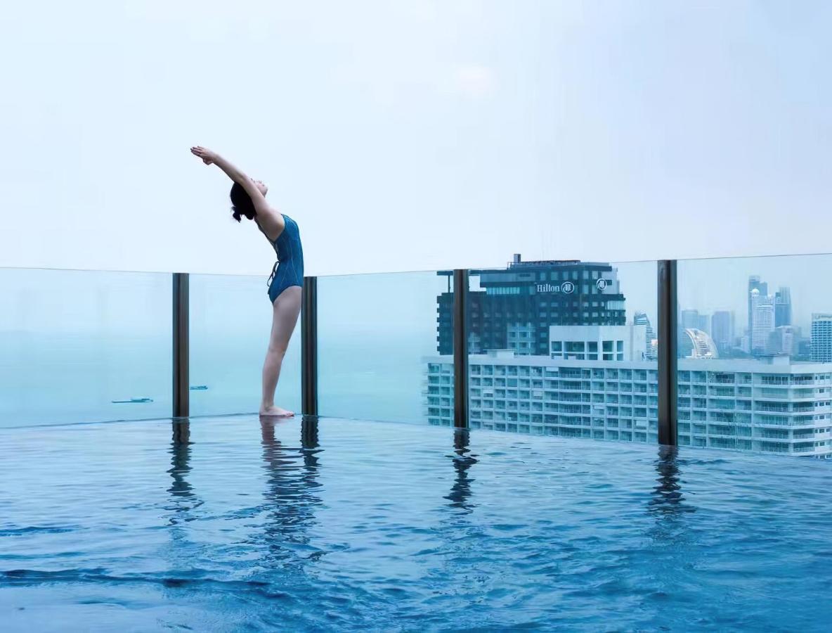 Great Location With Infinity Pool - Central Pattaya Lägenhet Exteriör bild