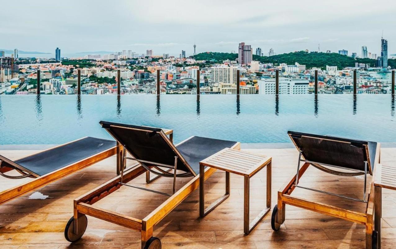 Great Location With Infinity Pool - Central Pattaya Lägenhet Exteriör bild